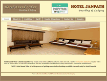 Tablet Screenshot of hotelanandvihar.com